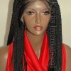 Braided Hair Wig Long with Front Cornrows